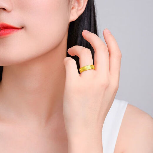 Outstanding gold package 999 pure silver ring Pfaff live ring men and women ring temperament gift Pfaff live ring Pf live ring