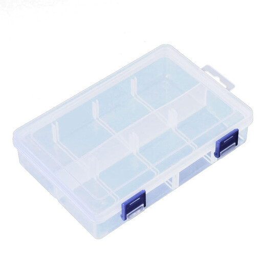 HENGJIA/Hengjiaji Fishing Gear Accessories Box Large Fishing Storage Box Transparent Luya Fishing Box Multi-Function Portable Bag Transparent White (No Partition Baffle, Real Picture Mainly) Single Box Specifications 20CM*14CM*4.7CM