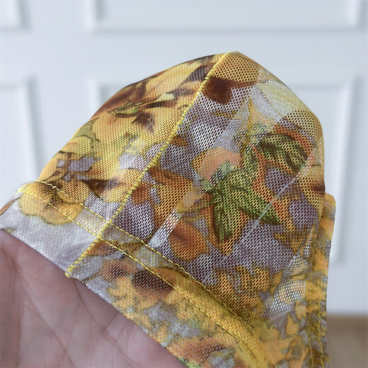 Xinhuang Mesh Sexy Printed Bag Panties Men's Transparent Breathable Ultra-Thin Thong Men's Mid-Low Waist Comfortable Yellow L