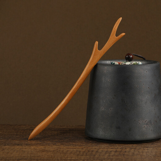 Meng Junchen Internet celebrity Yi Lu You Ni peach wood hairpin cheongsam Hanfu deer antlers hairpin accessories gift hair accessories to best friends finished deer antlers