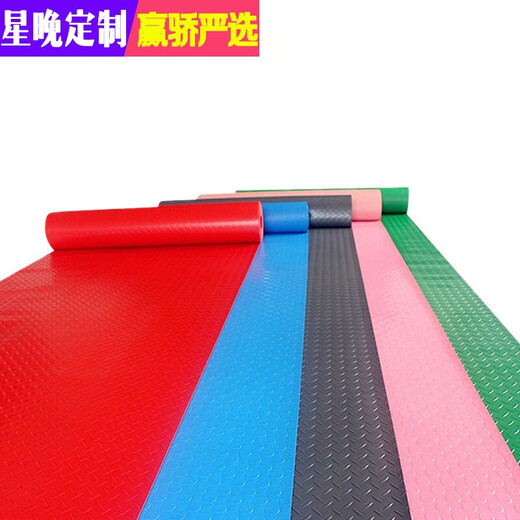 Xingwan beef tendon 2mm thickened non-slip mat plastic waterproof rubber door mat corridor stair kitchen workshop floor rubber floor mat <red copper coin> upgraded version 2.0 <beef tendon> 2 meters width*<1 meter long unit price>