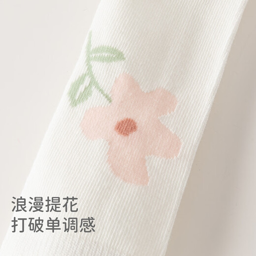 DAVE&BELLA dance socks children's socks girls pantyhose baby baby children's socks spring and autumn leggings white socks toddler stockings off-white DB1248409 3-4 years old 110cm (recommended height 100-110cm)