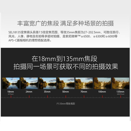 Sony (SONY) APS-C half-frame standard zoom lens E-mount zoom lens landscape portrait travel snapshot home use 18-135 (disassembled version) + Knicks 55UV