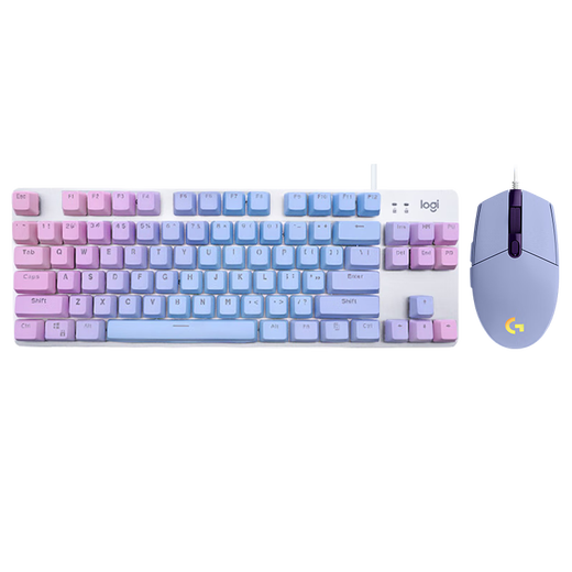 罗技（Logitech） K835电竞游戏机械键盘 G102二代游戏鼠标 有线游戏键盘鼠标套装 84键TTC轴宏编程办公键鼠套装 K835红轴+G102蓝色妖姬定制套装