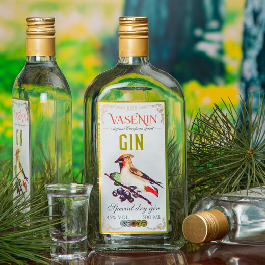 蓝瑟夫进口洋酒 VASENIN GIN小鸟瓦塞宁金酒 45度 500mL