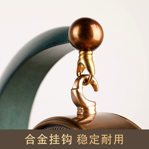 Twelve-eye European-style clock light luxury display clock living room sitting clock desktop pendulum clock table-style ornaments American home table clock blue gold pottery bottom