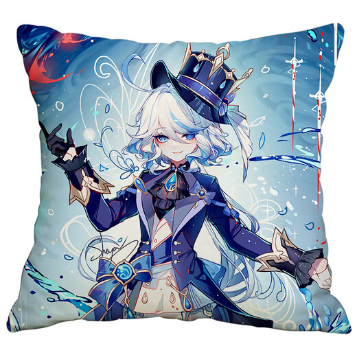 Chuangjingyi Select Funina Pillow Peripheral Pillow Original God Water God Funina God of Justice Doll Doll Second Dimension Birthday 1 45x45cm _Skin-Friendly Baby Velvet