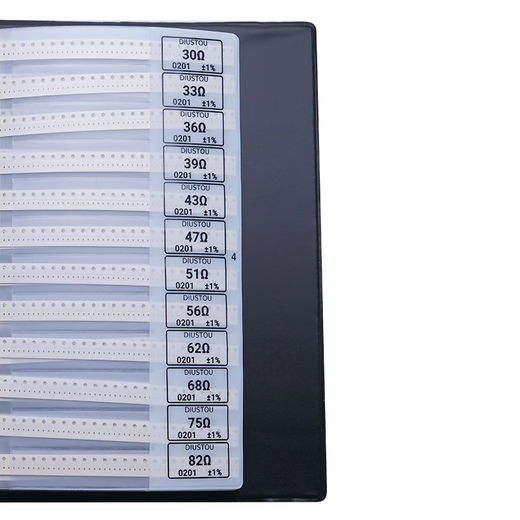 Throwing stones Chip resistor book Capacitor book Multilayer inductor book Electronic component sample book High-precision circuit experimental components 0201 170 kinds of resistance values 1% resistor book 1 box