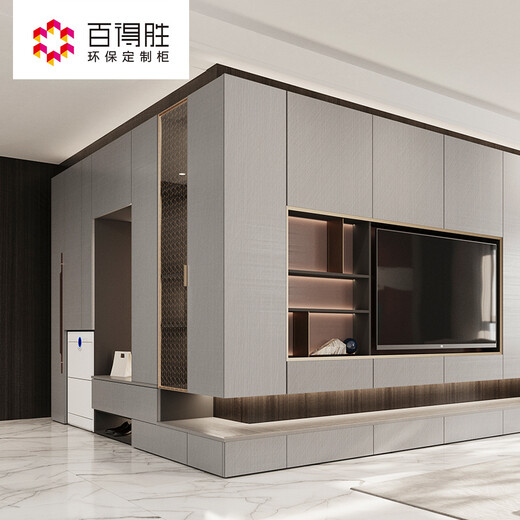 Baidusheng whole house customized Sicily series customized wardrobe walk-in cloakroom one door to top wardrobe overall RMB/square calculated based on projected area
