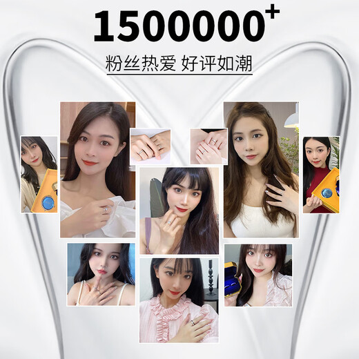 MZMZ Jianjia Bailu Couple Ring PT950 platinum pair of rings for men and women, seeking engagement, Valentine's Day, birthday gift for girlfriend, light luxury, engraving/closed mouth customization, please take this photo, free engraving (closed/live mouth available)