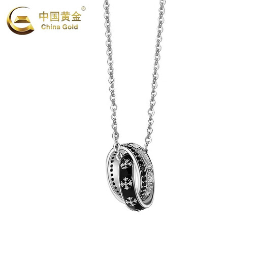 CHINA GOLD Knight's Ring Necklace Sterling Silver Men's Trendy Design New Valentine's Day Birthday Gift for Boyfriend and Husband Select Knight's Ring Necklace-s925 Brand Gift Box