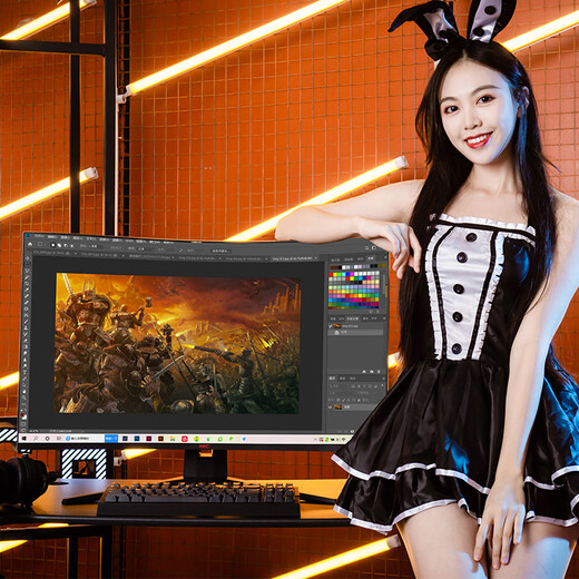 HKC 31.5英寸1080P高清165Hz高刷1500R曲面吃鸡专业电竞PS5游戏显示屏可壁挂不闪屏电脑显示器SG32C