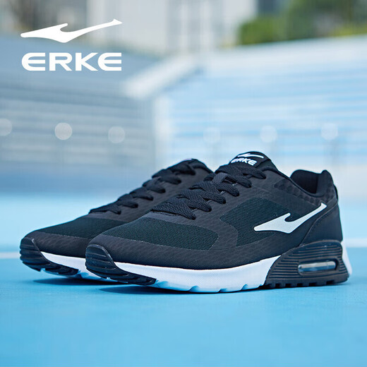 Hongxing Erke men's shoes air-cushion sports shoes casual shoes black non-slip shock-absorbing running shoes soft sole rebound lightweight running shoes for men