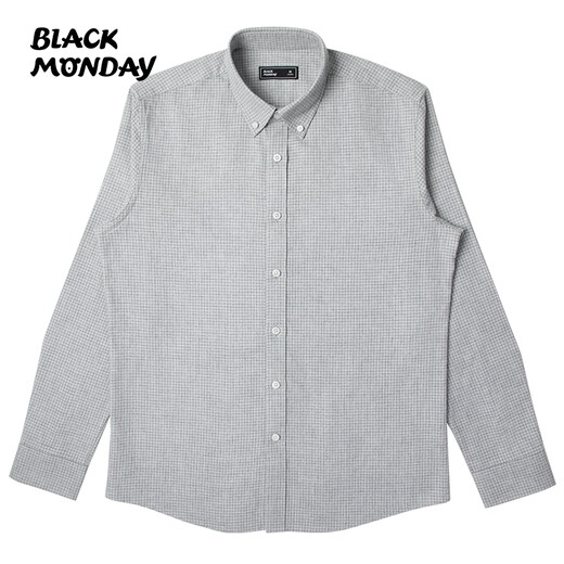 BLACKMONDAY клетчатая рубашка из чистого хлопка, мужская весенне-осенняя хлопковая повседневная мужская рубашка с длинными рукавами из хлопка с начесом
