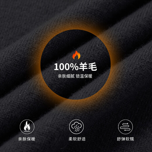 Hodo heavyweight 100% sheep wool autumn and winter light luxury turtleneck sweater for men thickened sweater warm sweater