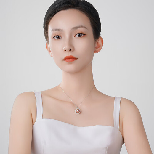 Tahiti Pearl Pendant Women's Necklace Pink Purple Freshwater Pearl Clavicle Chain for Girlfriend Color Edison Pendant 12-13mm