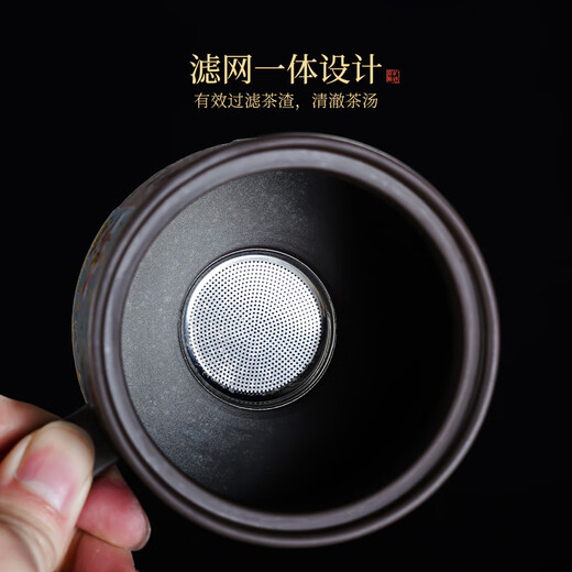 Yuanhe Zisha automatic tea set set household light luxury high-end stone grinding rotating teapot Kung Fu tea cup lazy tea making artifact