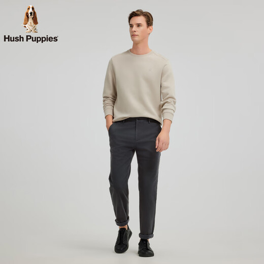 Hush Puppies Shopping Mall Same Style Men's Autumn Style Comfortable, Fashionable and Classic Casual Pants Frost Gray 32