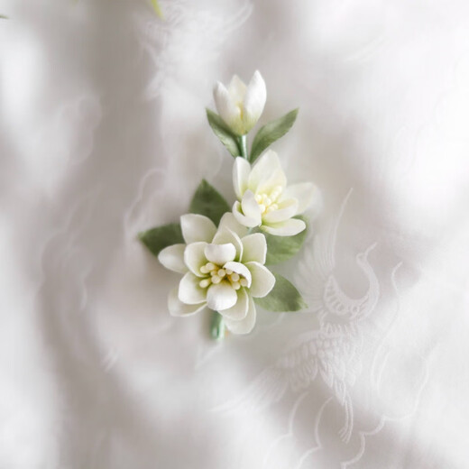 Shiyun national style coat accessories handmade intangible velvet flower jasmine brooch new Chinese Hanfu cheongsam suit gift picture color brooch (not supported for 7 days without reason)