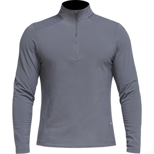 SOSOLEMON autumn and winter velvet sports sweatshirt men's stand collar half zip warm training cycling tennis fitness running long-sleeved top dark gray L