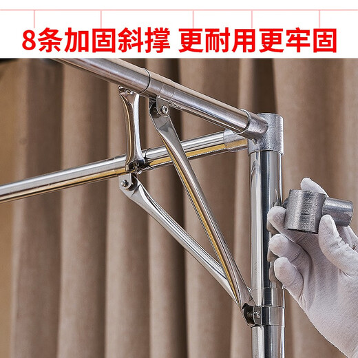 
Thickened mosquito net bracket pole rack thickened three-door floor-standing household double 1.51.8 stainless steel three-door white three-door mosquito net + bracket 12 diagonal braces (1 set 1.5 meters wide x 2 meters long