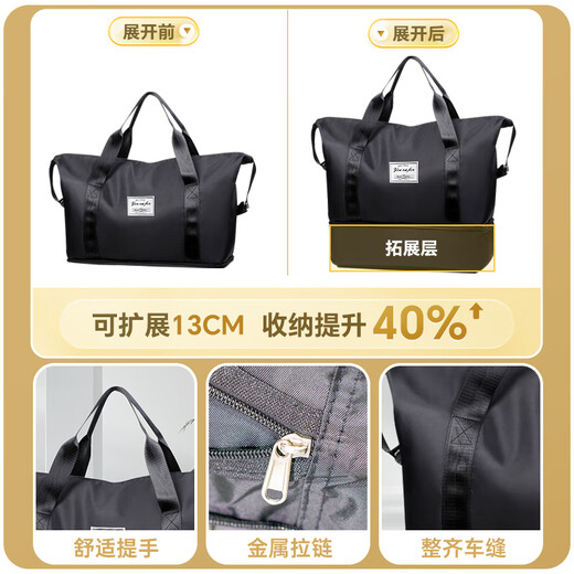 Nolan Sendi Travel Bag Men's and women's portable large-capacity sports fitness bag short-distance travel luggage storage bag 515 black