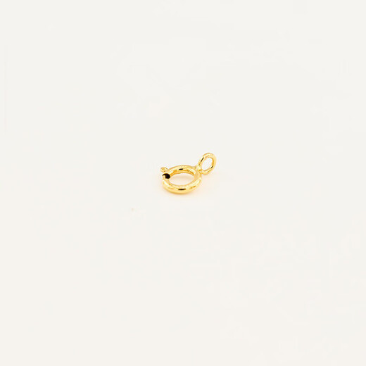Beiyou pure 18K gold spring buckle PT950 spring buckle raw ring buckle K gold necklace connection buckle Au750 bracelet buckle 18K gold 4MM spring buckle