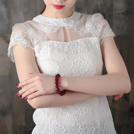 Dingying 7A grade amber blood amber bracelet, round beads for men and women, hand-held large beads rosary beeswax bracelet, gift for husband, car gear beads, 0.8mm single circle 7A (women's model)