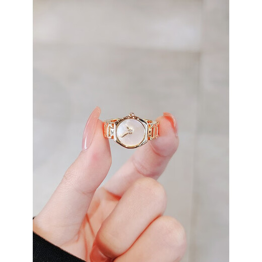 QUAMER Niche Design Watch Ring Personality Fashion Creative Index Finger Ring Single Open Ring LY3586 Ring-Watch Opening Adjustable