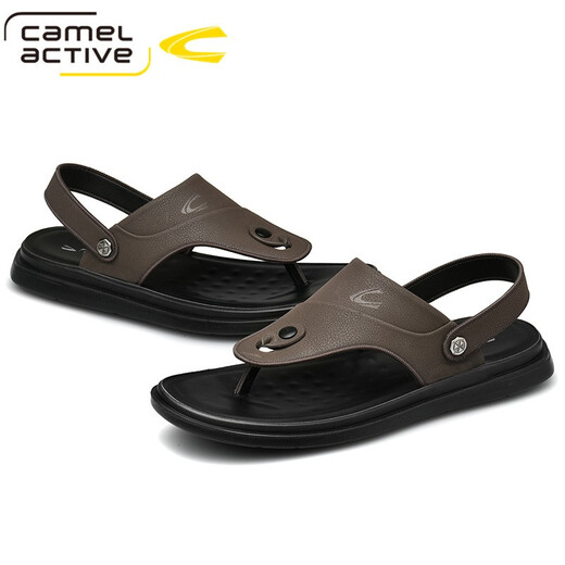 German Camel dynamic men's sandals summer new casual beach shoes soft sole non-slip sandals dual-purpose sandals flip-flops 3880 gray (sports shoe size) 39