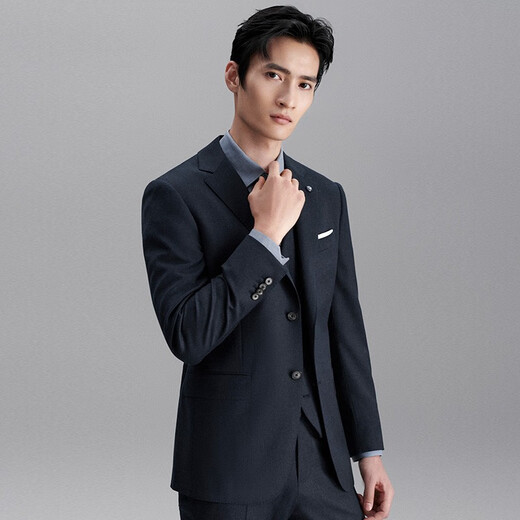 Anniversary Bird Suit Men's Winter New Business Casual Men's Solid Color Formal Suit, Trousers Suit, Blue Green Solid Color 48 B(175/100) /Please note waist or trousers