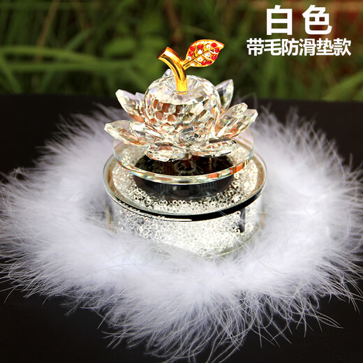 Petit Automobile Crystal Lotus Perfume Solar Aromatherapy Goddess Car Interior Decoration Car Creative Ornament Internet Celebrity White - Hairy Anti-Slip Cushion
