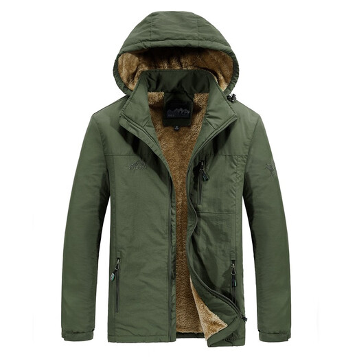 Veste pour hommes JP plus veste décontractée à capuche chaude en velours 689 8689 Green militaire 4xl-190