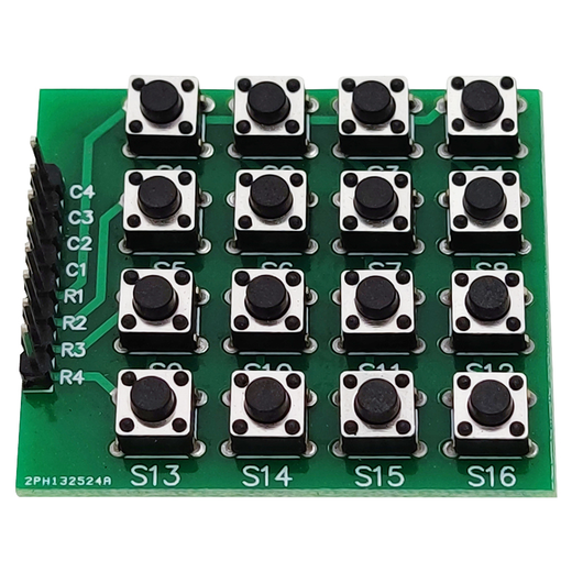 Throwing stones micro switch 4x4 matrix keyboard module 16-button development board/microcontroller external keyboard 2.54mm pin straight plug 4*4 matrix keyboard one