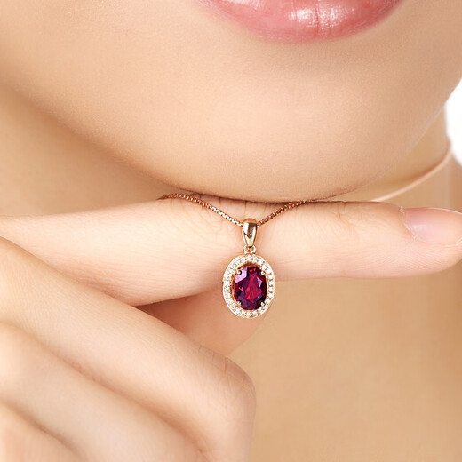 Haikai Necklace Women's Pigeon's Blood Ruby Tourmaline Necklace Luxury Jewelry Valentine's Day Birthday Gift 2.1 Carat Pigeon's Blood Ruby Tourmaline