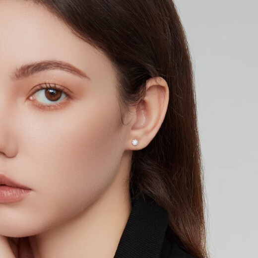 Mengkeduo S925 Silver Needle Zircon Earrings Set Simple, Compact and Versatile Earrings Light Style Exquisite Ear Bone Nails for Ear Holization Earrings Zircon Earrings 6-piece Set