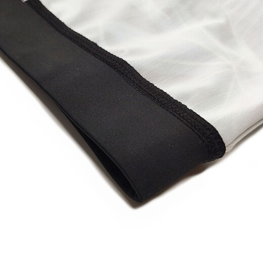 UXH tropical leaf green leaf briefs men's polyester fabric swimming pool ocean beach close-fitting elastic pants comfortable swimming equipment tethered size men's water sports black M