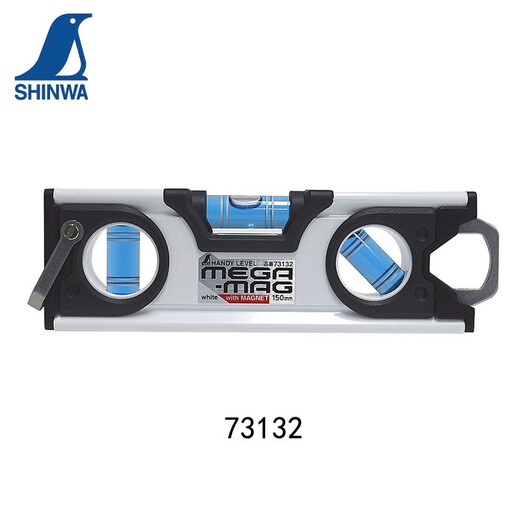 SHINWA Japan and Penguin brand portable spirit level MEGA-MAG 100-150mm black (white) with magnet 73131 100mm black with magnet