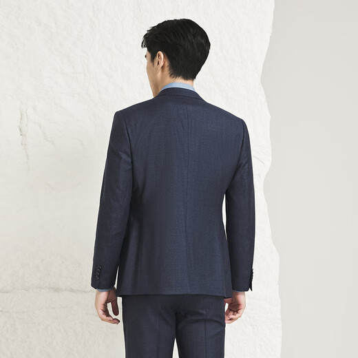 雅戈尔（YOUNGOR）西服男218款商务套西上衣羊毛面料抗皱挺括商场同款 灰蓝 L 175/100A