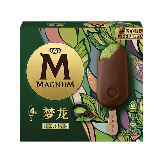 Menglong Wang Jiaer recommends Heluxue Matcha flavored ice cream 64g*4 pieces ice cream ice cream