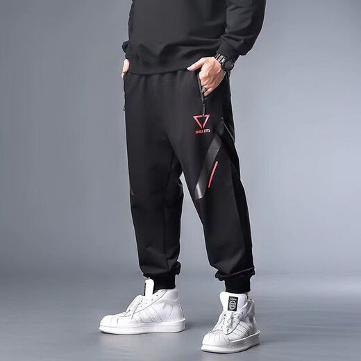 Nan Yuqiu large size casual pants men's plus size loose sports casual pants spring and summer fat men's leggings trendy fat man 200 72152 5XL recommended 220-240Jin Jin equals 0.5 kg
