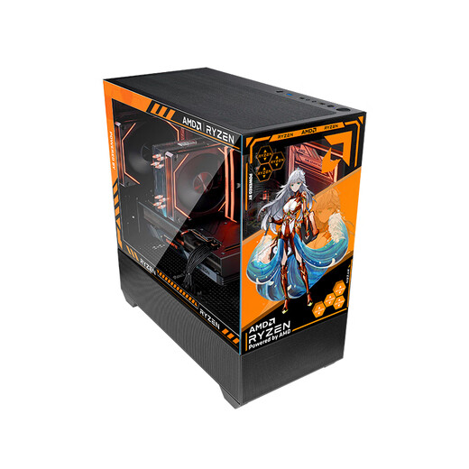 AMD Ryzen R5 9600X assembly computer RTX5060Ti/RX9060XT graphics card Delta mobile gaming desktop computer complete machine design editing drawing DIY assembly machine configuration six R5 9600X+RX9060XT 16G host kit