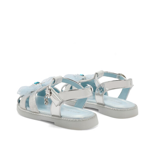Belle Bow Princess Sandals Children's Shoes Women's Shopping Mall Same Style Exquisite Rhinestone Sandals 24531B64 Silver Size 29