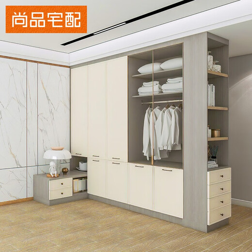 Shangpin Home Furnishing Wardrobe Customized Swing Door Bedroom Wardrobe Home Cloakroom Modern Simple Whole House Furniture Customized Prepayment