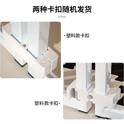 Hanhan pet dog fence, pet dog fence, indoor dog fence, folding and dismantling dog cage, small, medium and large dog and cat guardrail, white 160*80*80CM*6 piece buckle fence