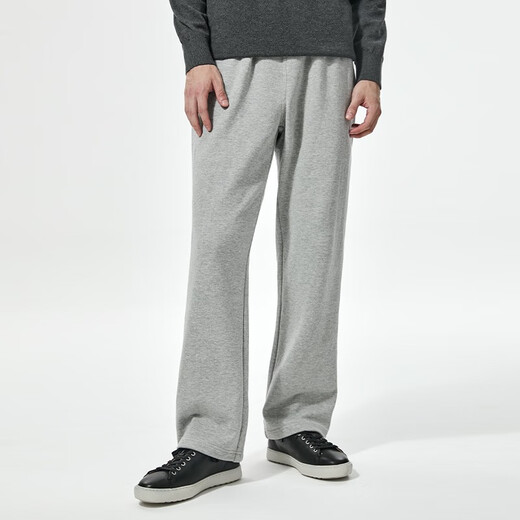 ThombnailTB American fashion brand solid color heavyweight straight sweatpants for men and women in autumn and winter loose drapey wide-leg sports and casual trousers light gray XL size 3 (150-170Jin Jin equals 0.5 kg)