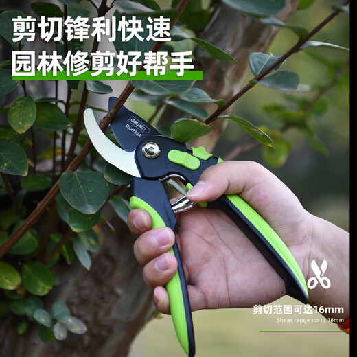 Deli labor-saving fruit branch shears, gardening pruners, branch pruners, household pliers, pruning shears, opening adjustable 8 inches