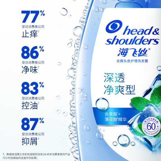 Head and Shoulders anti-itch and anti-dandruff shampoo fluffy silicone-free 670g deep cleansing oil control scalp care