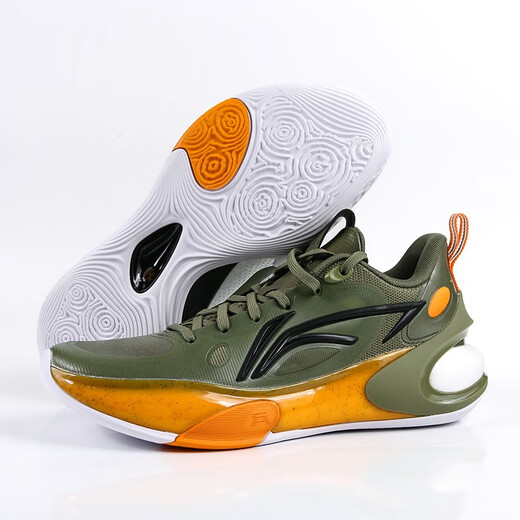 Feidian Basketball Shoes Men's Yushuai 17 Mid-top High Rebound Shock Absorption Wear-Resistant Professional Competition Shoes Non-Slip Breathable Competition Boots Yushuai 17LOW-2 Moss/Olive Green 40