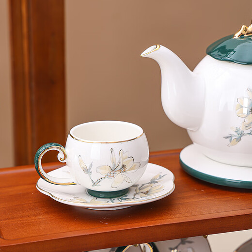 Zhengye new Chinese style ceramic water set high-end living room teapot teacup tea set complete set housewarming moving gift